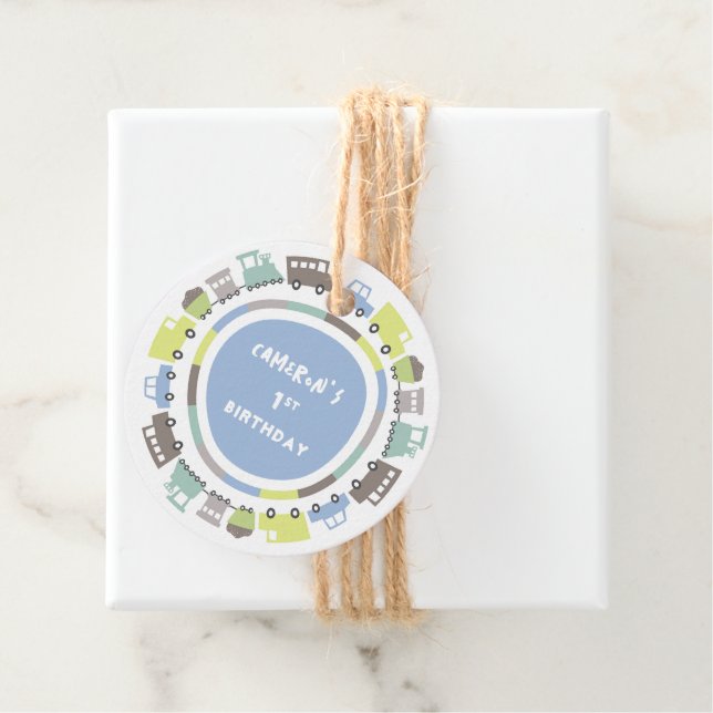 Boys Leksak Pastel Blue Kid Transport Födelsedagsf Gåvor Etiketter (På plats)