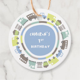 Boys Leksak Pastel Blue Kid Transport Födelsedagsf Gåvor Etiketter