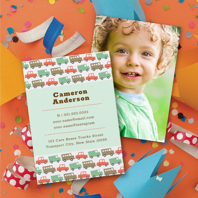 Boys Leksak Pastels Retro Cars Barn Photo Profile (Skapare uppladdad)