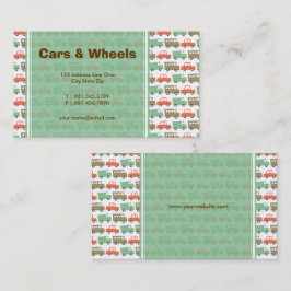 Boys Leksak Roligt Retro Pastels Cute Cars Lastbil Visitkort