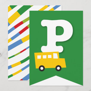 Boys Leksak Transport Grattis på födelsedagen Part Inbjudningar