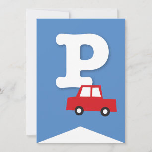 Boys Leksak Transport Grattis på födelsedagen Part Inbjudningar