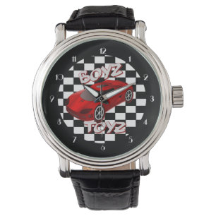 Boys Leksaker Red Sports Car Wrist Watch Armbandsur