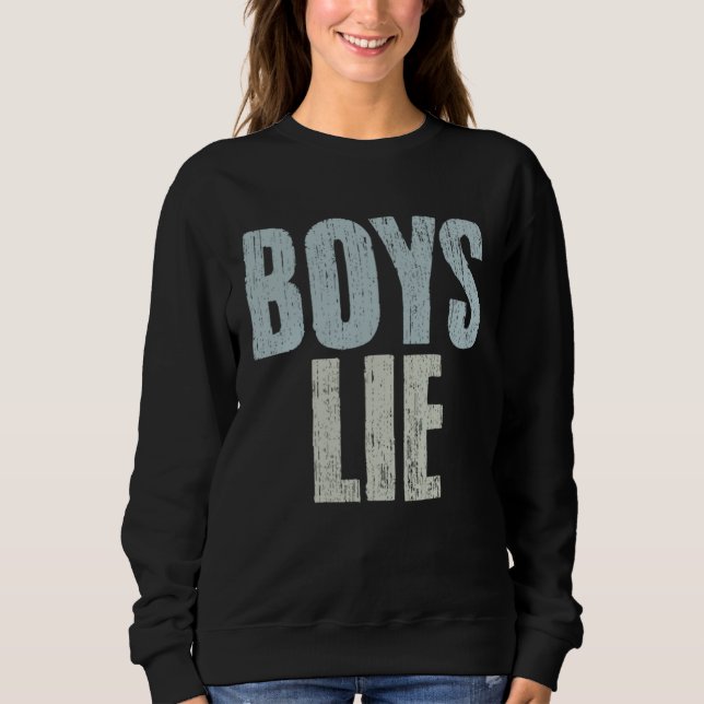 Boys Lie Emotional Sarcasm An Introverted Relation T Shirt (Framsida)