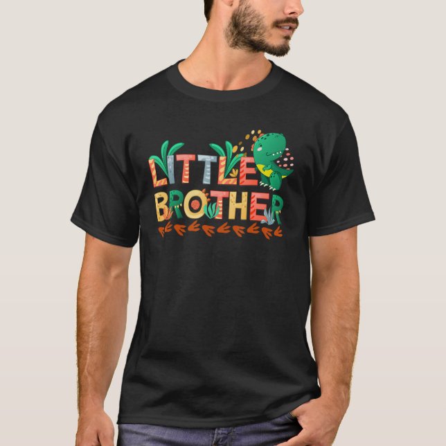 Boys Little Brother Dino T Shirt (Framsida)