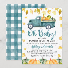 Boy's Little Pumpkin Baby Shower-inbjudan Inbjudningar