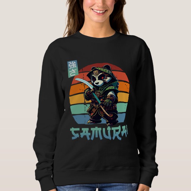 Boys Love Samurai Panda Japan T Shirt (Framsida)