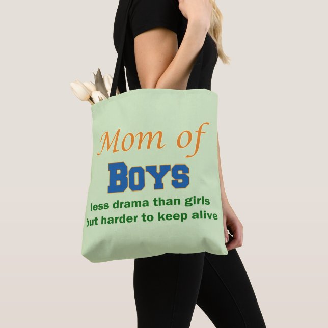 Boys mamma tygkasse (Närbild)