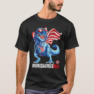 Boys Manar Amerisaurus t Rex Fu, 4:e juli Shirt