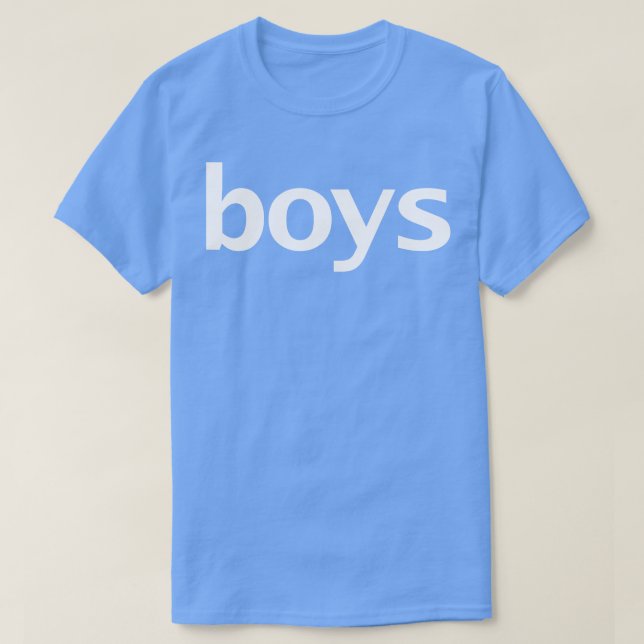 Boys Minimal typografi vit text T Shirt (Design framsida)