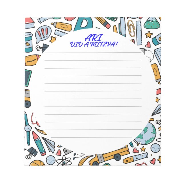 Boys Mitzva Note Anteckningsblock (Framsida)