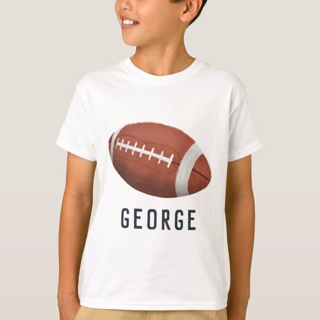Boys Modern American Football Sports Kids Team T Shirt (Framsida)