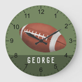 Boys Modern and Grönt Football Sports Kids Stor Klocka