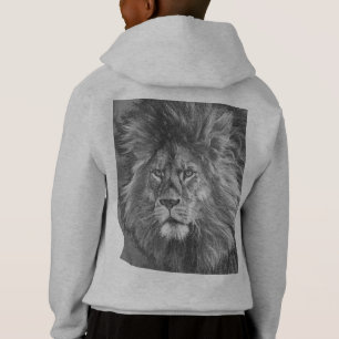 Boys Modern Hoodies Back Print Animal Lejonare Ans T Shirt