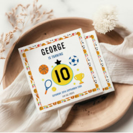 Boys Modern Sports Födelsedagsfest | Speldagstema Pappersservett