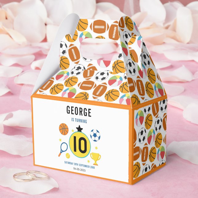 Boys Modern Sports Födelsedagsfest | Speldagstema Presentaskar (Bröllop)