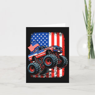 Boys Monster Lastbil USA flagga Monster Lastbil 4: Kort