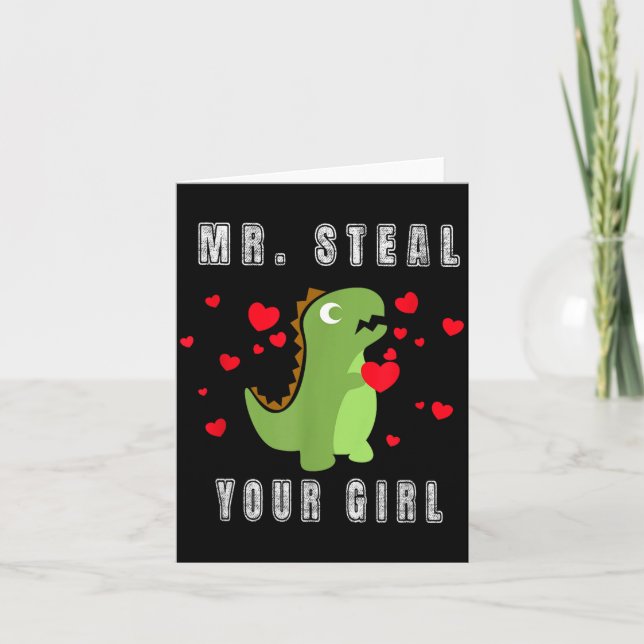 Boys Mr. Steal Your Girl - Cute Valentines Day Din Kort (Framsida)