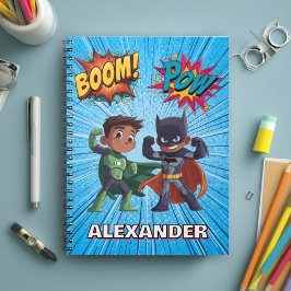 Boys Name Superhero Notebook Personalised Kids Anteckningsbok