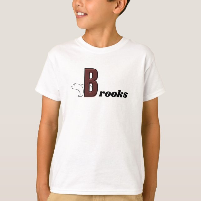 Boys Namn anpassningsbar börjar med B T Shirt (Framsida)