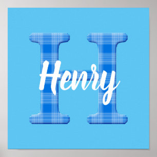 Boys Namn Anpassningsbar Play Brev H Poster