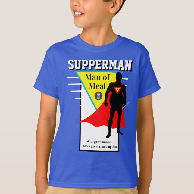 Boys novelty Toppen-hjälten RESERMAN OF MEAL T Shirt (Framsida)