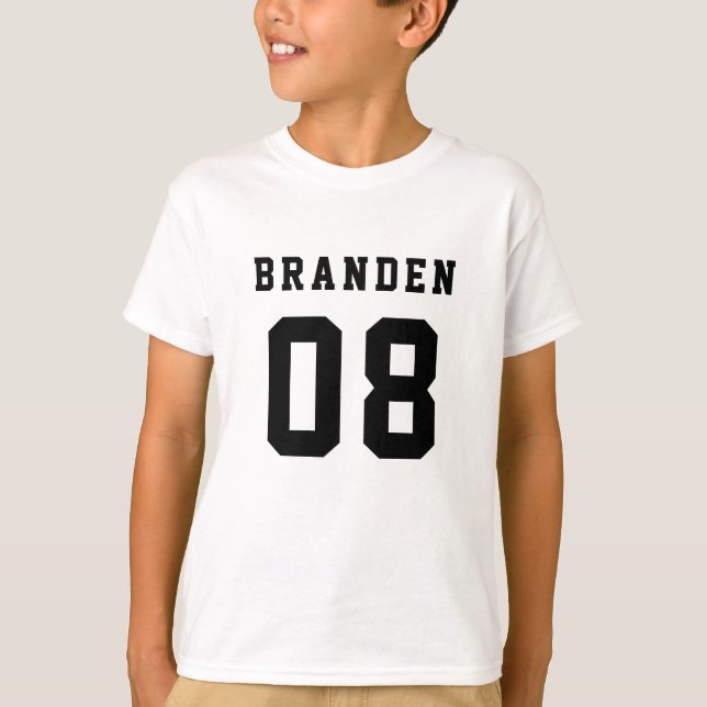 Boys Number TShirt T Shirt (Framsida)