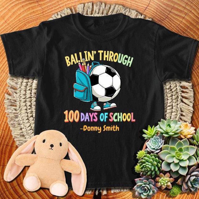 Boys Ocer Ballin till 100 dagar i skolan T Shirt (Skapare uppladdad)