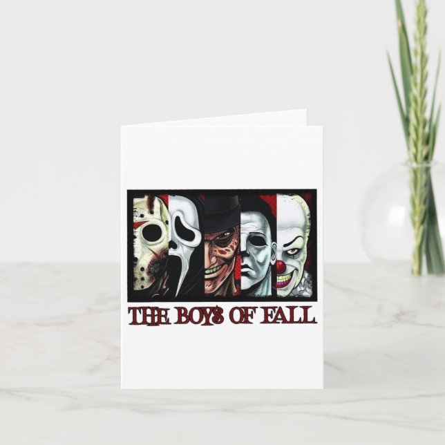 Boys of Fall Horror Films Halloween Kort (Framsida)
