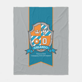 Boys Orlando eller brev O namn, som betyder grått Fleecefilt