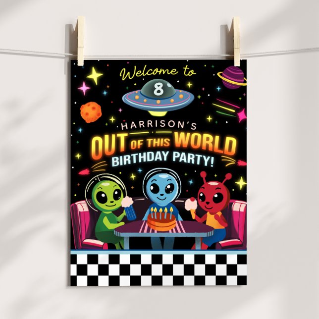 Boys Out Of This World Space Alien Welcome Sign Poster (Skapare uppladdad)