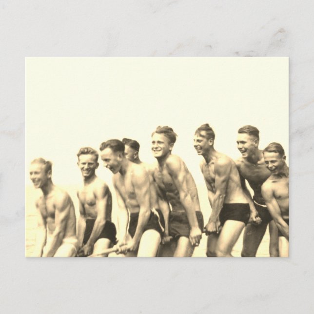 Boys på en Rope Vykort (Framsida)