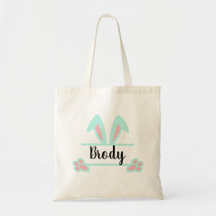 Boys Påsk Tote Bag Påsk Basket Personlig Tygkasse