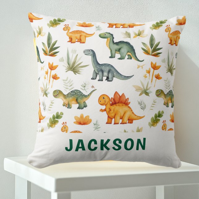 Boys Personlig Cute Dinosaur Mönster Kudde (Skapare uppladdad)