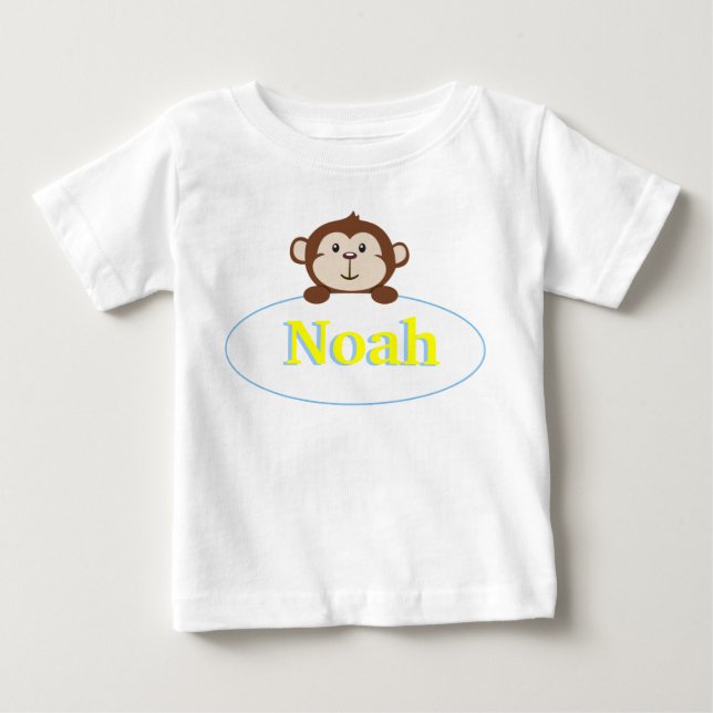 Boys Personlig Monkey Shirt T-shirt (Framsida)