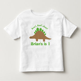 Boys Personlig Stegosaurus Dinosaur T-Shirt