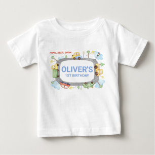 Boys Personlig Transport 1:a födelsedagen T-Shirt