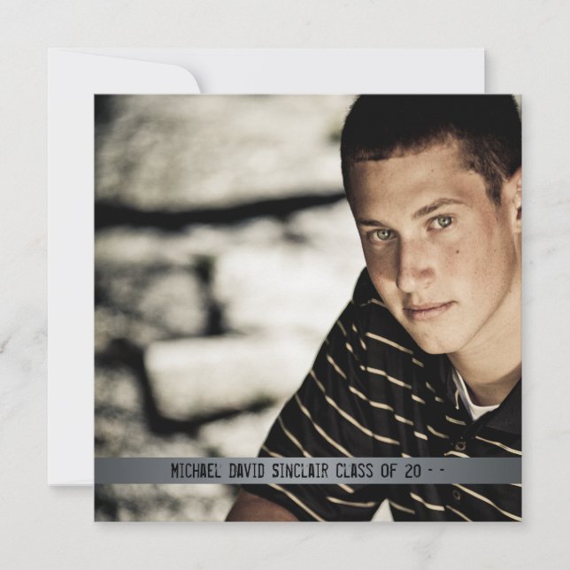 Boys Photo Studenten-meddelande Inbjudningar (Framsida)