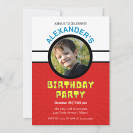Boys Photo Superhjälte Birthday Inbjudningar
