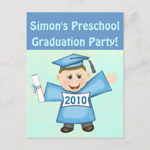 Boys Preschool / Kindergarten Studentfest Inbjudningar