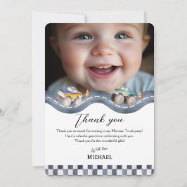 Boys Racing Party Stationery Thank You