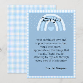 Boys Rainbow Baby Shower Tack Kort