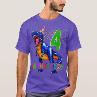 Boys Rawr Im 4 4th Birthday Dinosaur s Dinosaur Gi T Shirt