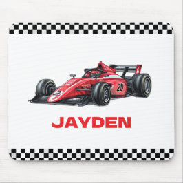 Boys Red Racing Car Personalised Musmatta