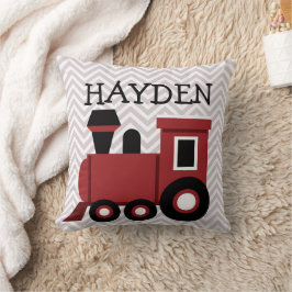 Boys Red Tåg Personlig Pillow Kudde