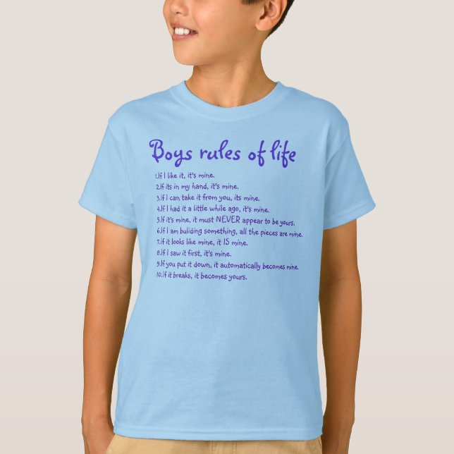 Boys Regler T Shirt (Framsida)