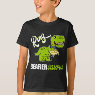 Boys Ring Bearer Dinosaur Rex Bröllopsfest Gift T Shirt