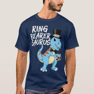 Boys Ring Bearer Dinosaur Rex Bröllopsfest Gift T Shirt