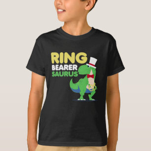 Boys Ring Bearer Dinosaur Rex-Bröllopsfest T Shirt