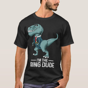 Boys Ring Bearer T-Rex Dinosaur Bröllopsfest Gift T Shirt